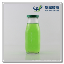 320ml Square Shaped Glass Milk Bottle with Caps